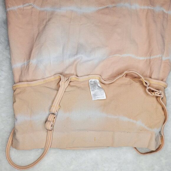 Champion Peach Orange and White Tie Dye Running Crop Tank Top Size Small - Picture 7 of 9